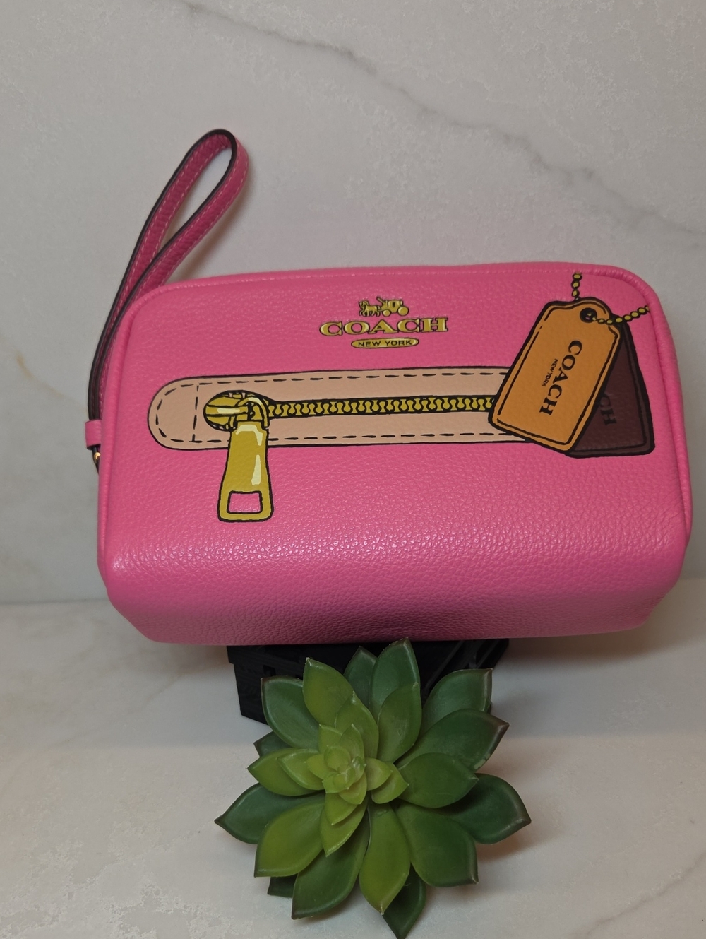 Coach Dempsey Boxy Cosmetic Case 20 with Trompe L'Oeil Print - Picture 6 of 11